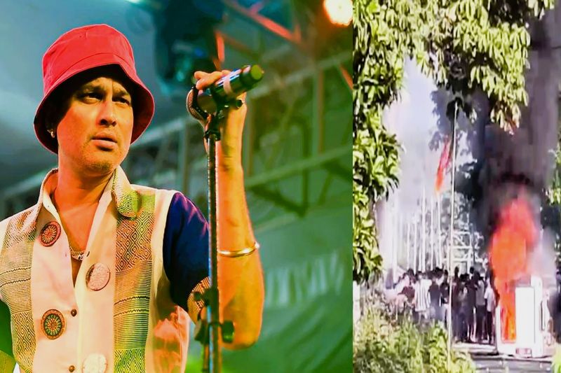 জুবিন গর্গের মৃত্যুর ঘটনায় উত্তপ্ত কারাগার, পুলিশের গাড়িতে আগুন