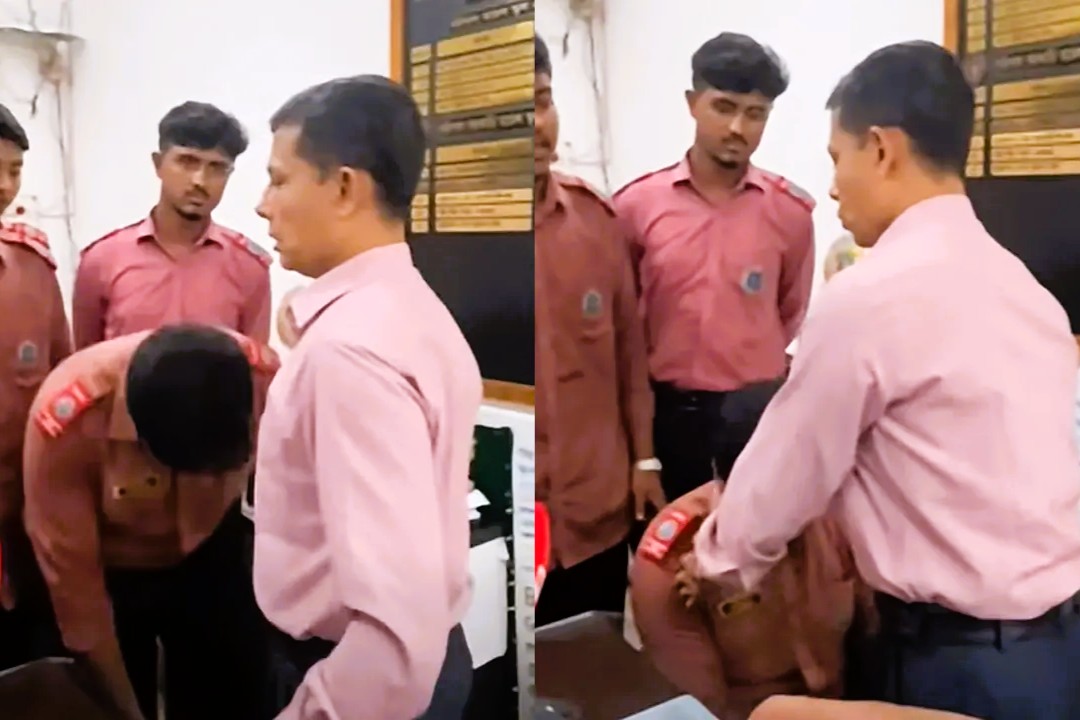 বরিশালে সেই অধ্যক্ষের পা ধরে ক্ষমা চাইলেন শিক্ষার্থী